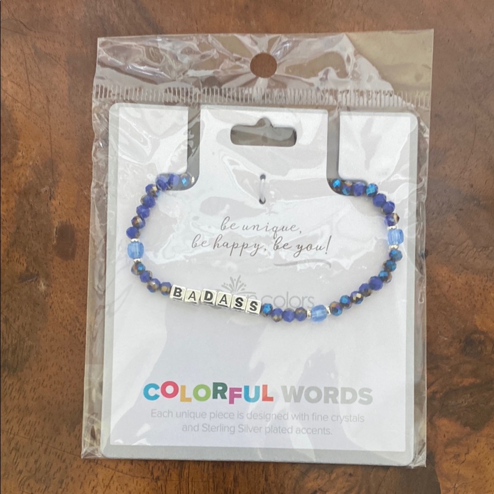 Swifty Bracelet “BADASS” colorful Words. NWT.